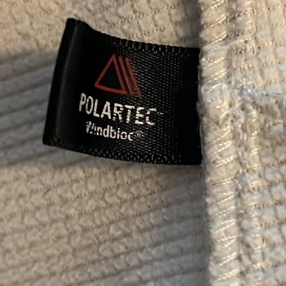 Patagonia polar tech zip up running waterproof breathable light gray jacket Sz L - Picture 11 of 12